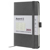 Еженедельник Axent 2023 Partner Soft Fabric серый 125х195 8514-23-03-A