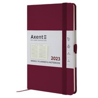 Еженедельник Axent 2023 Partner Strong винный 125х195 8505-23-46-A