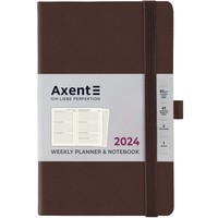 Еженедельник Axent 2024 Partner Soft Diamond 125х195 мм коричневый 8518-24-19-A