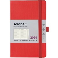 Еженедельник Axent 2024 Partner Lines 125х195 мм красный 8515-24-54-A