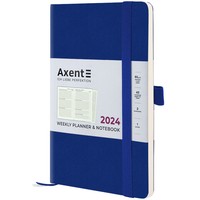 Еженедельник Axent 2024 Partner Soft Diamond 125x195 мм синий 8518-24-02-A