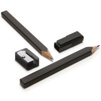 Фото Набор Moleskine Black Pencil Set 2 карандаша и точилка черный EW1PSA