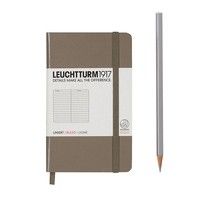Карманная записная книжка Leuchtturm серо-коричневая 339587