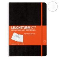 Записная книжка с отрывными листами Leuchtturm WhiteLines средняя черная 345320