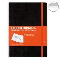 Записная книжка с отрывными листами Leuchtturm WhiteLines средняя черная 345318