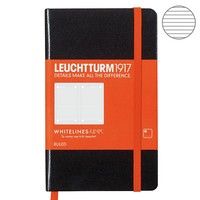 Карманная записная книжка Leuchtturm WhiteLines черная 345622
