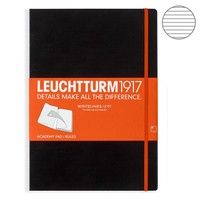 Записная книжка с отрывными листами Leuchtturm WhiteLines А4 черная 345313