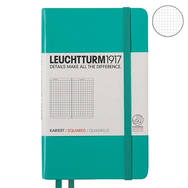 Карманная записная книжка Leuchtturm изумрудная 344787