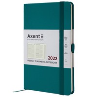 Еженедельник Axent 2022 Partner Strong 125х195 малахитовый 8505-22-31-A