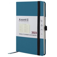 Еженедельник Axent 2023 Partner Soft синий металлик 125х195 8506-23-14-A