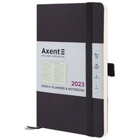 Еженедельник Axent 2023 Partner Soft Skin черный 125х195 8509-23-01-A