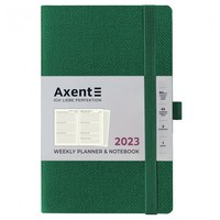 Фото Еженедельник Axent 2023 Partner Soft Fabric темно-зеленый 125х195 8514-23-23-A