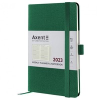 Еженедельник Axent 2023 Partner Soft Fabric темно-зеленый 125х195 8514-23-23-A
