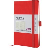 Еженедельник Axent 2024 Partner Lines 125х195 мм красный 8515-24-54-A