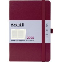 Фото Еженедельник Axent 2025 Prime Strong 145х210 мм винный 8507-25-46-A