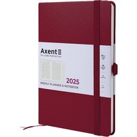 Фото Еженедельник Axent 2025 Prime Strong 145х210 мм винный 8507-25-46-A