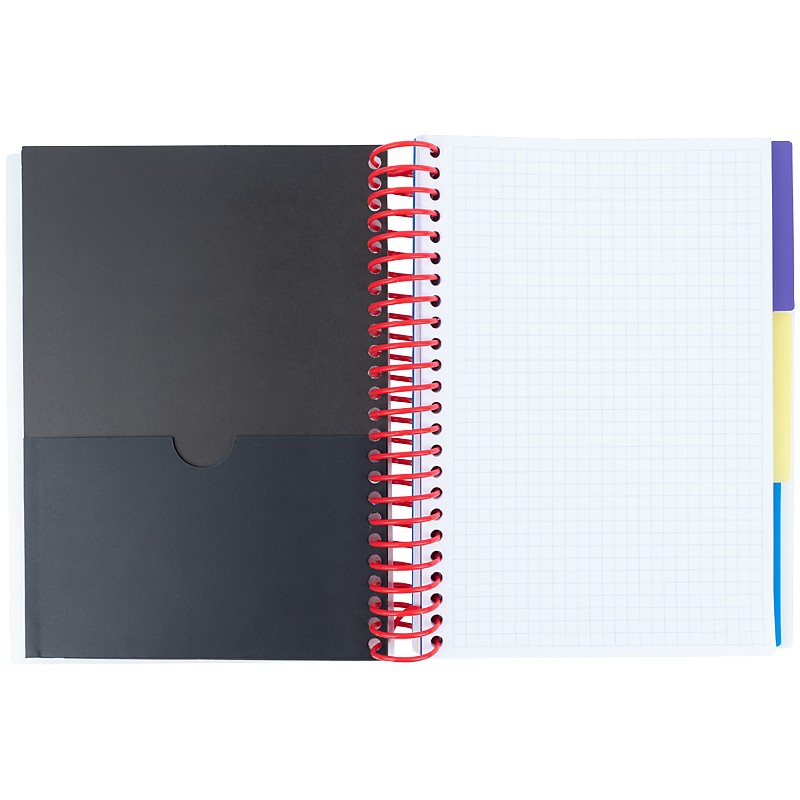 Блокнот с разделителями Axent 8405-08-A, А5, 120 листов, клетка, красный