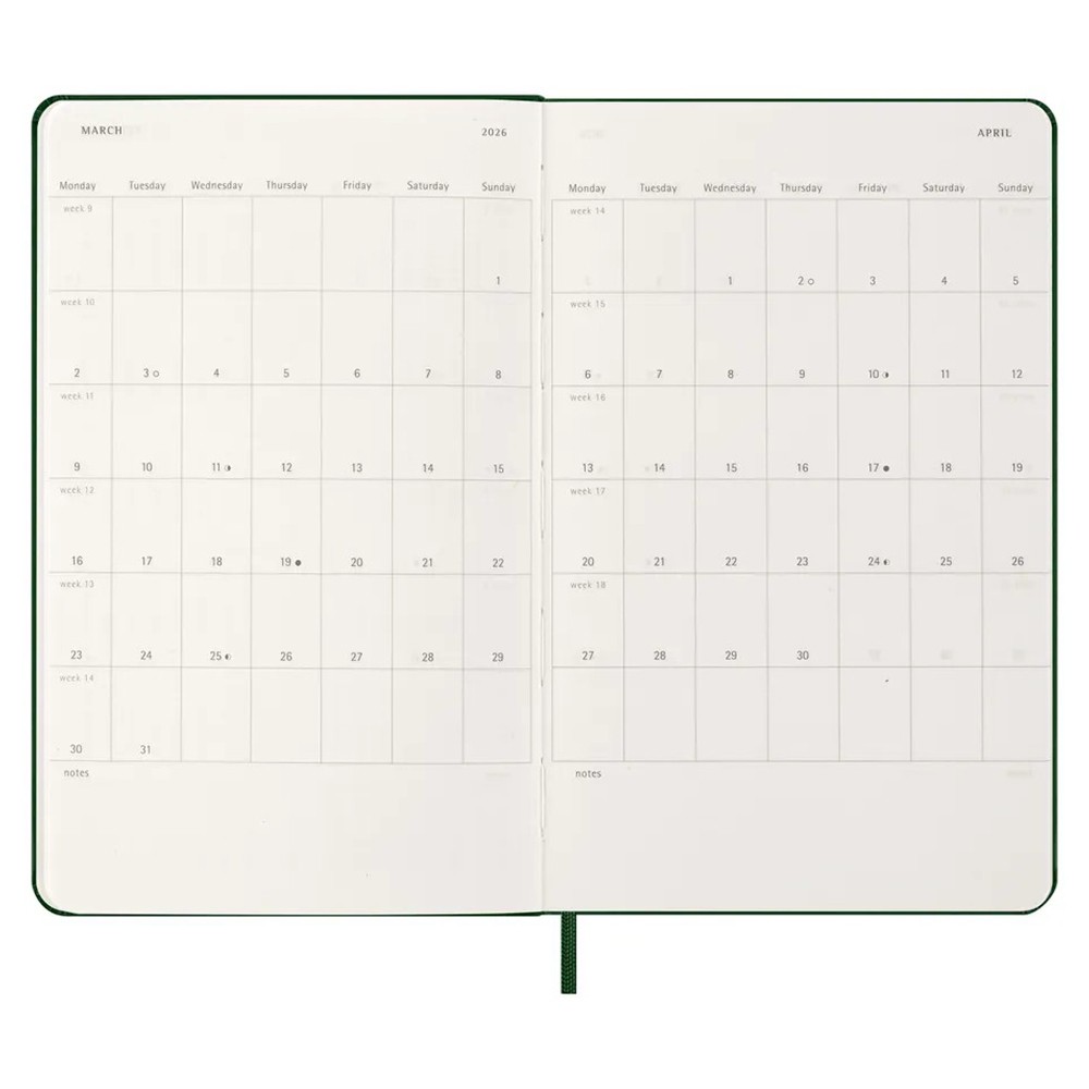Ежедневник Moleskine 2026 средний Миртовый Зеленый 8056999275570