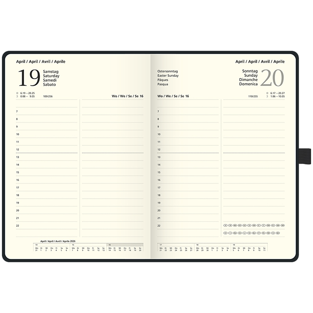 Ежедневник Brunnen 2026 Euro Компаньон 14.8х21 см Strong черный 10-764 66 906