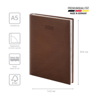 Фото Ежедневник Brunnen 2026 Стандарт LaFontaine коньячний 73-795 50 706