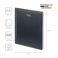 Фото Еженедельник Brunnen 2026 Бюро Miradur черный 73-761 60 906