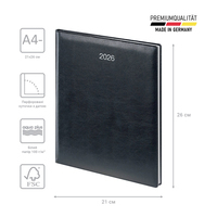 Фото Еженедельник Brunnen 2026 Бюро Soft черный 73-761 36 906