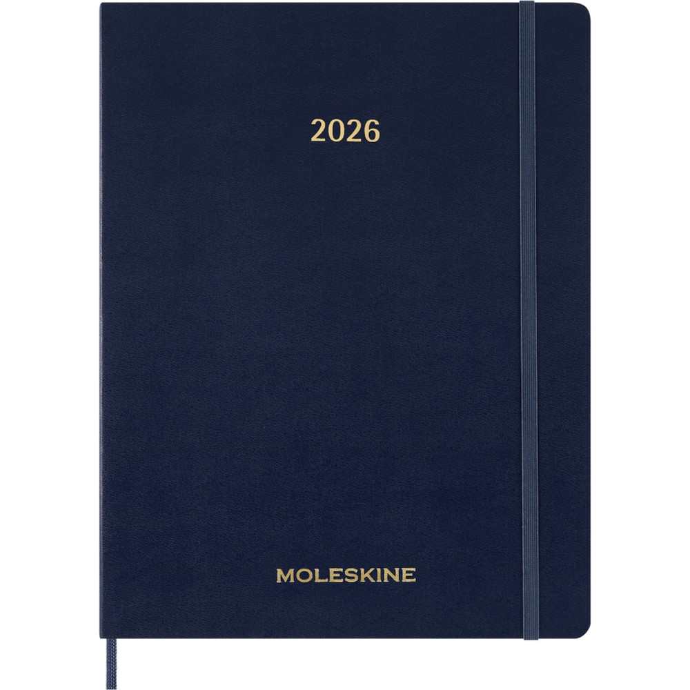 Еженедельник Moleskine Essential 2026 XXL Вертикальный большой Сапфир 8056999276522
