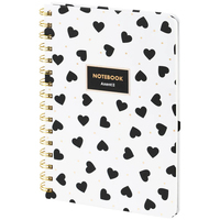 Фото Блокнот на спирали Axent Black and White 8470-16-A, А5, 80 листов, клетка, твердая обложка