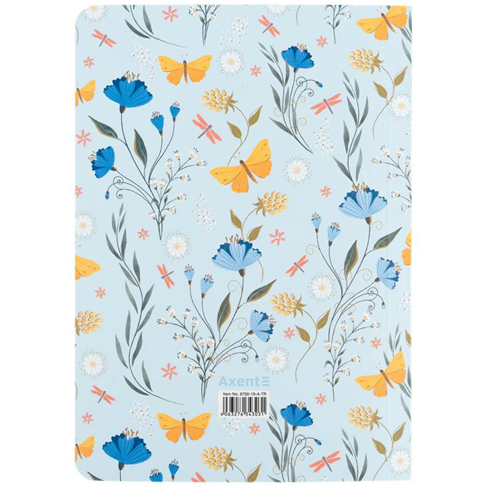 Блокнот Axent TR, Secret Garden 3 8700-19-A-TR, А5, 80 листов, клетка, мягкая обложка