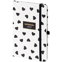 Фото Блокнот Axent Black and White 8621-10-A, А6, 96 листов, клетка, твердая обложка