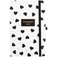 Фото Блокнот Axent Black and White 8621-10-A, А6, 96 листов, клетка, твердая обложка